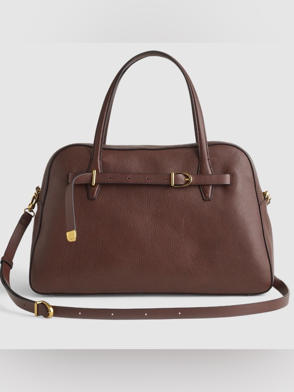 BRAND NEW Madewell Belted Satchel Bag - Rich Brown